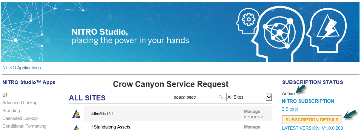 NITRO Admin Center